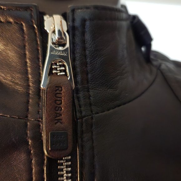 RUDSAK Classic moto leather jacket XS *NWOT* - Picture 4 of 9